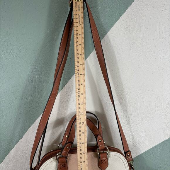 Born Concept Women's Hip Multi Pocket White Leather Casual Shoulder Satchel Bag - Picture 8 of 11